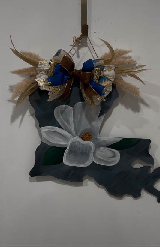 Magnolia State of Mind Door Hanger – Southern Charm with a Luxe Twist