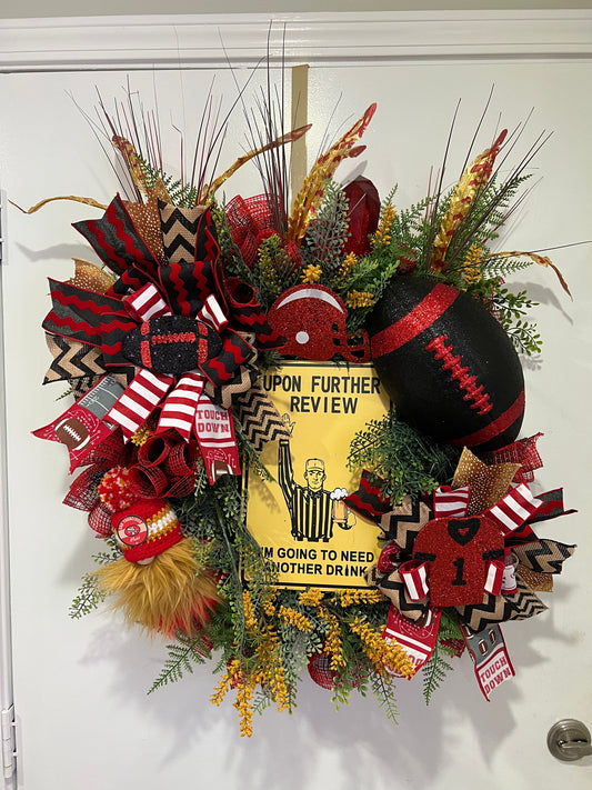Game Day Glory Wreath – San Francisco 49ers Football Fan Door Décor